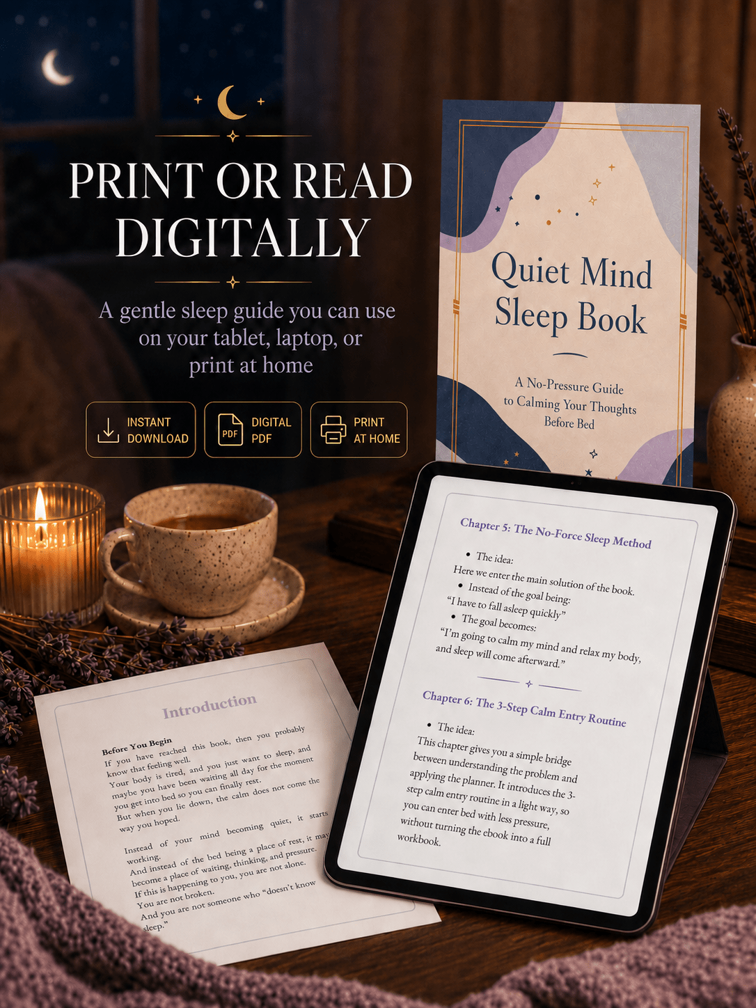 Stop lying awake in bed exhausted with a mind that won't turn off — NightCalm gives you a simple no-pressure system to finally feel calm at bedtime, instead of lying there waiting for sleep that won't come. - Ma boutique